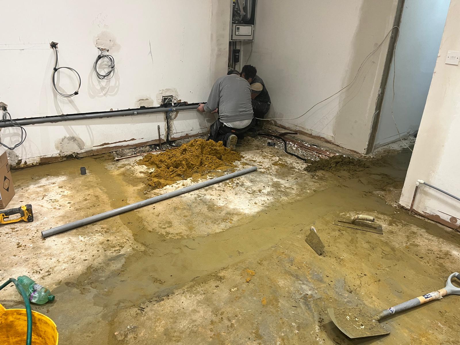 Poor kitchen sink drainage pipe installation 2